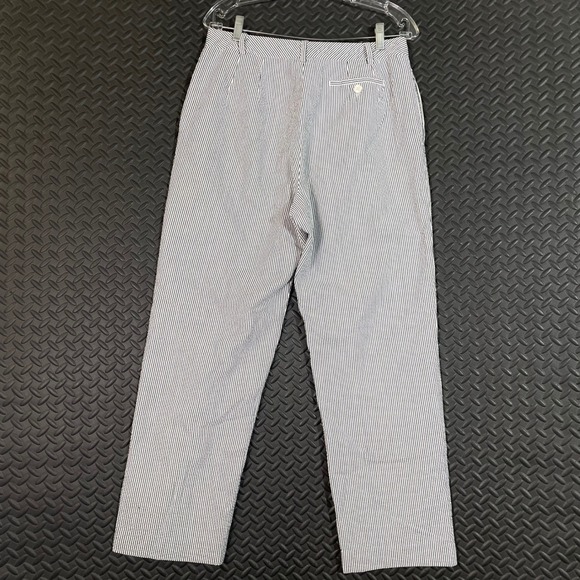 Vintage Pendleton White Pinstripe Blue High‎ Rise Trouser Pants Women's Size 10 - Picture 3 of 11